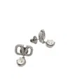 Valentino Logo Earrings In Gray
