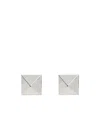 Valentino Logo Earrings In White