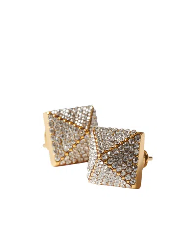 Valentino Garavani Logo Earrings In Yellow