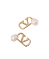 Valentino Logo Earrings In Yellow