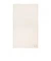 Valentino Logo Embellished Fringed Edge Scarf In White
