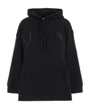Valentino Logo-embossed Oversized Hoodie In Black