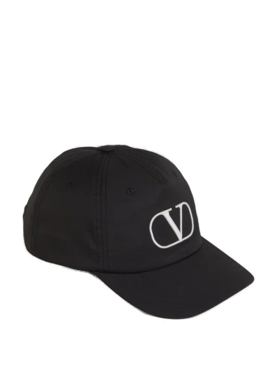 Valentino Garavani Valentino Logo Embroidered Baseball Cap In Black