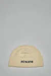 Valentino Logo Embroidered Beanie In Sand