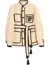 Valentino Giubbino In Misto Juta Crema  Uomo In Neutrals