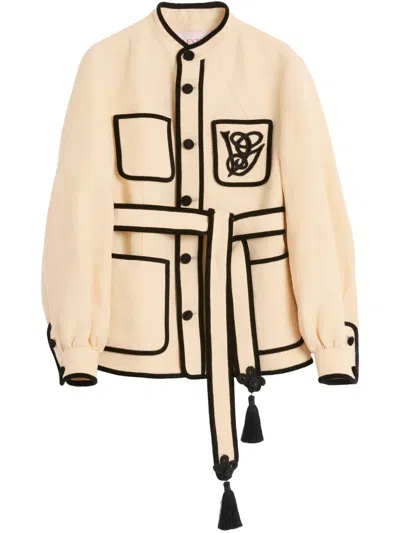 VALENTINO VG-EMBROIDERED CANVAS JACKET