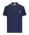 Valentino Garavani Blue Polo Shirt With Classic Collar And Logo Patch On The Front In Cotton Man In Blue
