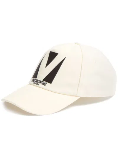 Valentino Garavani Logo-embroidered Cap In Off-white