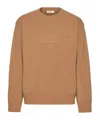 Valentino Logo Embroidered Crewneck Jumper In Pink