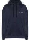 Valentino Hooded Sweatshirt With In Blue
