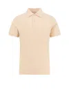 Valentino Cotton Piquet Polo Shirt With Vlogo Embroidery In Beige