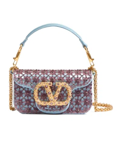 Valentino Garavani Logo Embroidered Small Shoulder Bag In Multicolor