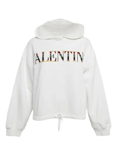 Pre-owned Valentino Logo-embroidered Sweatshirt