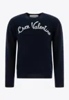 Valentino Logo-embroidered Wool Sweater
