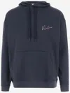Valentino Hooded Sweatshirt With In Navy