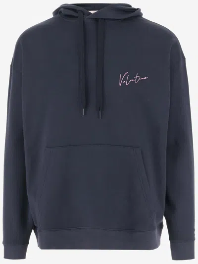 VALENTINO LOGO EMBROIDERY HOODIE