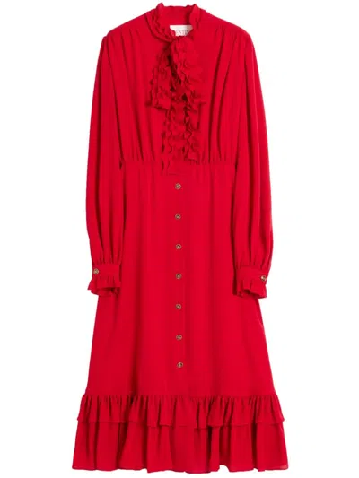 VALENTINO GEORGETTE MIDI DRESS