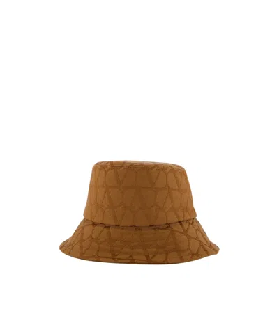 Valentino Garavani Vlogo Bucket Hat In Brown