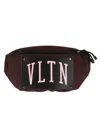 Valentino Logo Front Belt Bag In Bordeaux/black