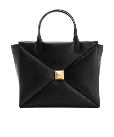 Valentino Garavani Logo Handbag In Black