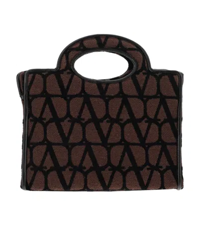 Valentino Garavani Logo Handbag In Brown/black