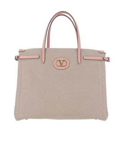 VALENTINO GARAVANI VALENTINO ANTIBES LOGO PLAQUE MEDIUM TOTE BAG