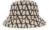 Valentino Vlogo Signature Toile Iconographe Bucket Hat In Beige, Black