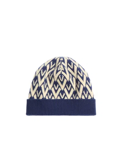 Valentino Garavani Logo Hat In Blue