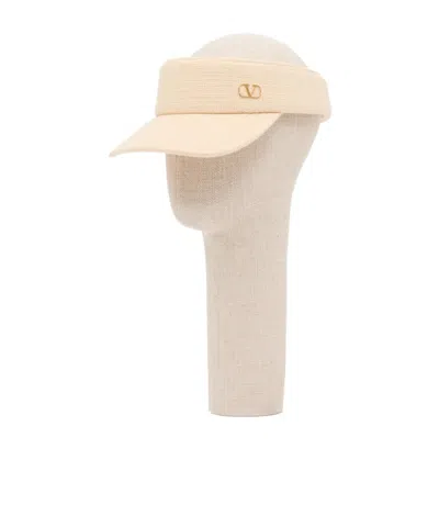 Valentino Garavani Logo Hat In Nude