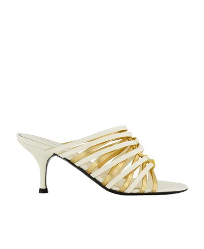 Valentino Garavani Logo High-heeled Sandals In White
