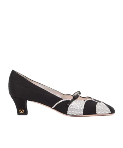 Valentino Garavani Logo High Heels In Black