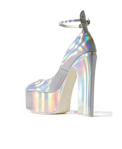 Valentino Garavani Logo High Heels In Gray