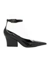 Valentino Logo Plaque Pointed Toe Pumps In White