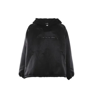 Valentino Logo Hooded Jacket In Black