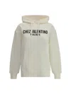 Valentino Garavani Cotton Hoodie With Print In Avorio