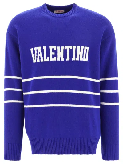 VALENTINO LOGO INTARSIA LONG-SLEEVED JUMPER