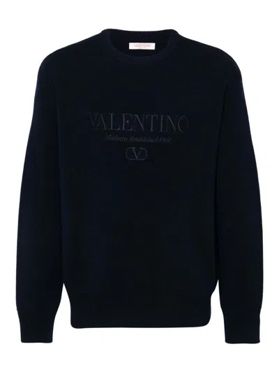 Valentino Garavani Dark Blue Wool Sweater