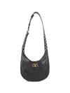Valentino Garavani Medium Hoboho Bag In Chevron-pattern Nappa In Red