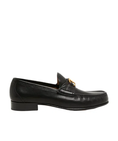 Valentino Garavani Vlogo Signature Black Loafer