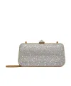 Valentino Logo Logo Shiny Shoulder Bag In Gray