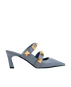 Valentino Logo Muller Shoes In Gray