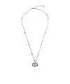Valentino Logo Necklace In Gray