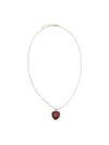 Valentino Logo Necklace In Metallic