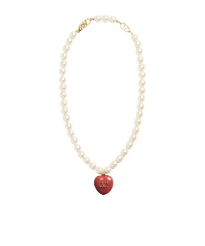 VALENTINO GARAVANI VALENTINO COEUR ROYAL VLOGO SIGNATURE NECKLACE