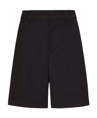 VALENTINO VALENTINO LOGO DETAILED BERMUDA SHORTS