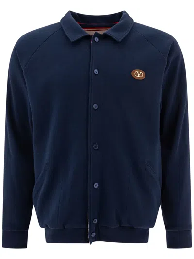 VALENTINO LOGO-PATCH CARDIGAN