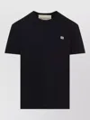 Valentino Logo Patch Crew Neck Short Sleeve T-shirt In Black