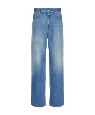 VALENTINO VALENTINO ARCHIVE 1985 PRINT WASHED DENIM JEANS