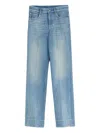 Valentino Garavani Jeans With Logo Application In Blue