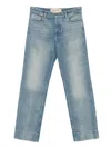 Valentino Logo-patch Jeans In Blue